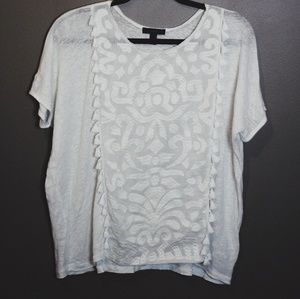 J. Crew White Lace Top